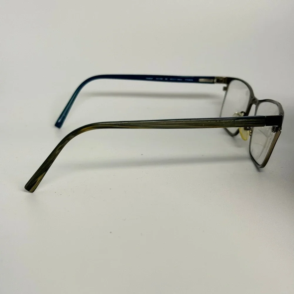 Charmant Titanium Eyeglass‎ Frames Bronze Blue Rectangle CH11426 55-17-140 BR